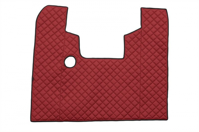 Set covor podea camion potrivit Scania ECO-LEATHER, set 3 buc. (material - eco-piele, culoare - rosu, pentru transmisie manuala) potrivit SCANIA 4 [3]