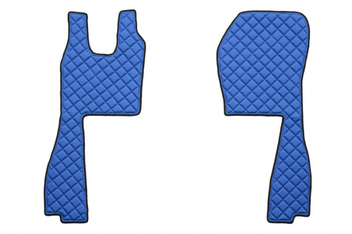 Set covor podea camion potrivit Scania ECO-LEATHER, set 5 buc (material - eco-piele, culoare - albastru, pentru transmisie manuala; scaune standard - nu RECARO)  [2]