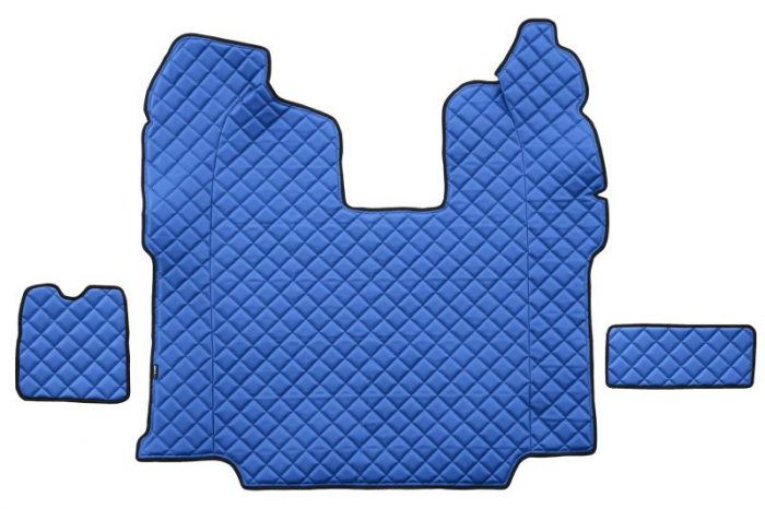 Set covor podea camion potrivit Scania ECO-LEATHER, set 5 buc (material - eco-piele, culoare - albastru, scaune standard - nu RECARO; transmisie automata)  [3]