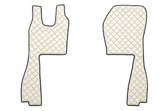 Set covor podea camion potrivit Scania ECO-LEATHER, set 5 buc (material - eco-piele, culoare - bej, scaune standard - nu RECARO; transmisie automata)  [2]