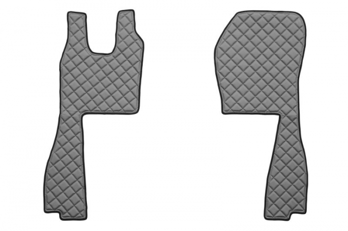 Set covor podea camion potrivit Scania ECO-LEATHER, set 5 buc (material - eco-piele, culoare - gri, pentru transmisie manuala; scaune standard - nu RECARO)  [2]