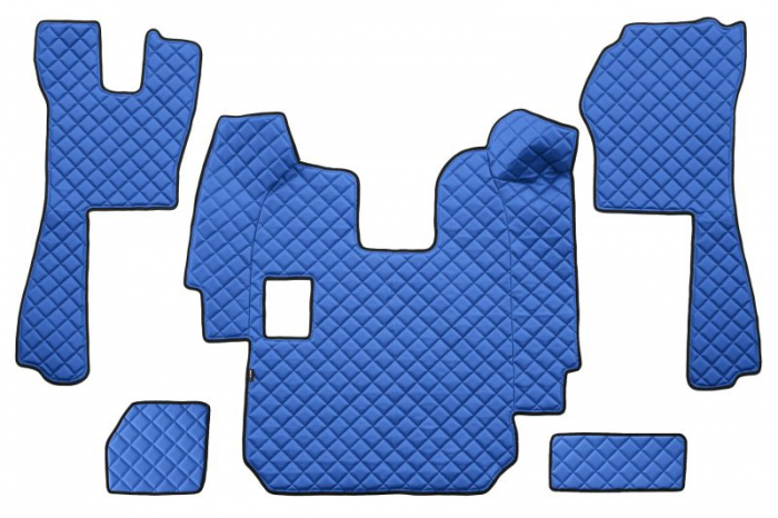 Set covor podea camion potrivit Scania ECO-LEATHER, set 5 buc (material - eco-piele, culoare - maro, pentru transmisie manuala) potrivit SCANIA P,G,R dupa 2004 [1]