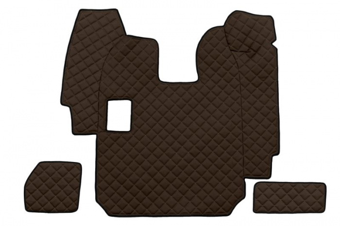 Set covor podea camion potrivit Scania ECO-LEATHER, set 5 buc (material - eco-piele, culoare - maro, pentru transmisie manuala) potrivit SCANIA P,G,R dupa 2004 [3]