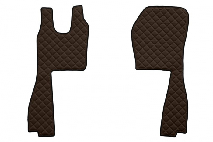 Set covor podea camion potrivit Scania ECO-LEATHER, set 5 buc (material - eco-piele, culoare - maro, scaune standard - nu RECARO; transmisie automata) s [2]