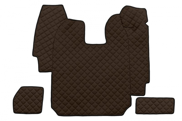 Set covor podea camion potrivit Scania ECO-LEATHER, set 5 buc (material - eco-piele, culoare - maro, transmisie automata) potrivit SCANIA P,G,R,T dupa 2004 [3]