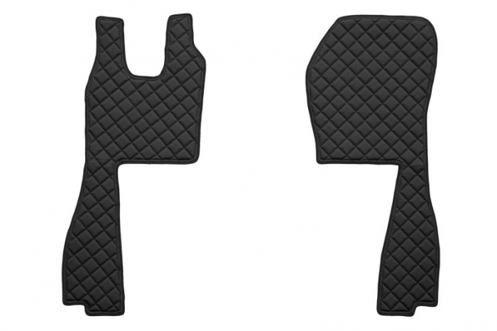 Set covor podea camion potrivit Scania ECO-LEATHER, set 5 buc (material - eco-piele, culoare - negru, pentru transmisie manuala; scaune standard - nu RECARO)  [2]