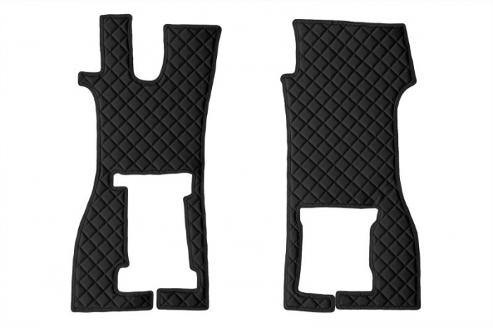 Set covor podea camion potrivit Scania scaun pasager convertibil, ECO-LEATHER, set 4 bucati (material - eco-piele, culoare - negru) potrivit SCANIA L,P dupa 2016 [2]