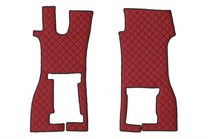 Set covor podea camion potrivit Scania scaun pasager convertibil, ECO-LEATHER, set 4 bucati (material - eco-piele, culoare - rosu) potrivit SCANIA L,P,G dupa 2016 [2]