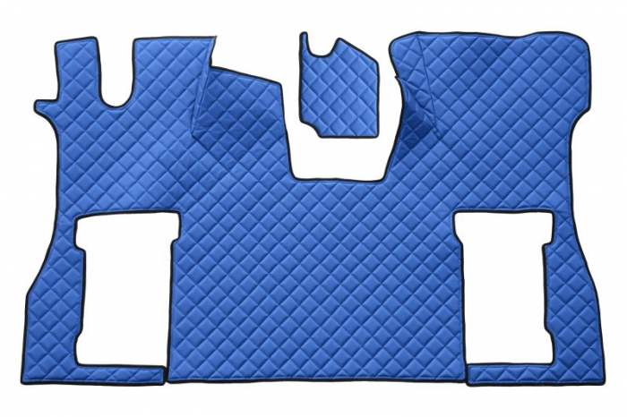 Set covor podea camion potrivit Scania scaun pneumatic pentru pasageri, ECO-LEATHER, 2 bucati (material - eco-piele, culoare - albastru) potrivit SCANIA L [1]