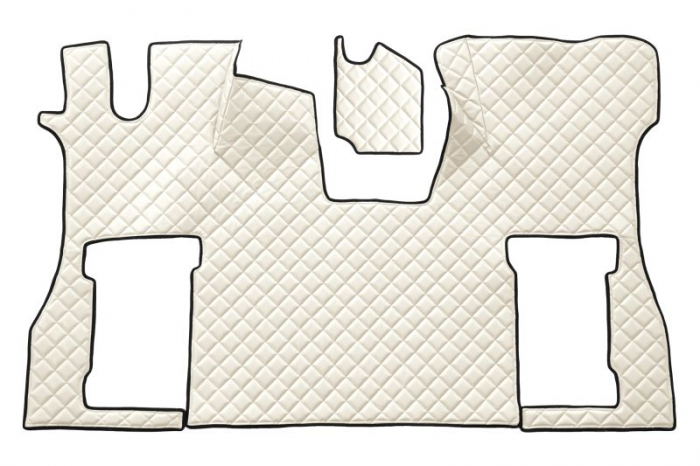 Set covor podea camion potrivit Scania scaun pneumatic pentru pasageri, ECO-LEATHER, 2 bucati (material - eco-piele, culoare - bej) potrivit SCANIA L [1]