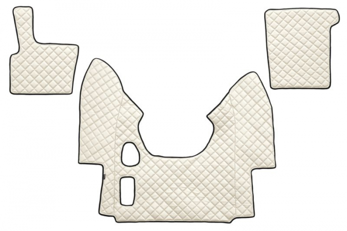 Set covorase podea camion potrivit DAF ECO-LEATHER, set 3 buc. (material - eco-piele, culoare - bej, pentru transmisie manuala) potrivit DAF 95 XF 1997-2012 [1]