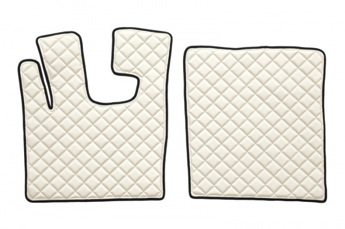 Set covorase podea camion potrivit DAF ECO-LEATHER, set 3 buc. (material - eco-piele, culoare - bej, transmisie automata) potrivit DAF XF 105 dupa 2005 [2]
