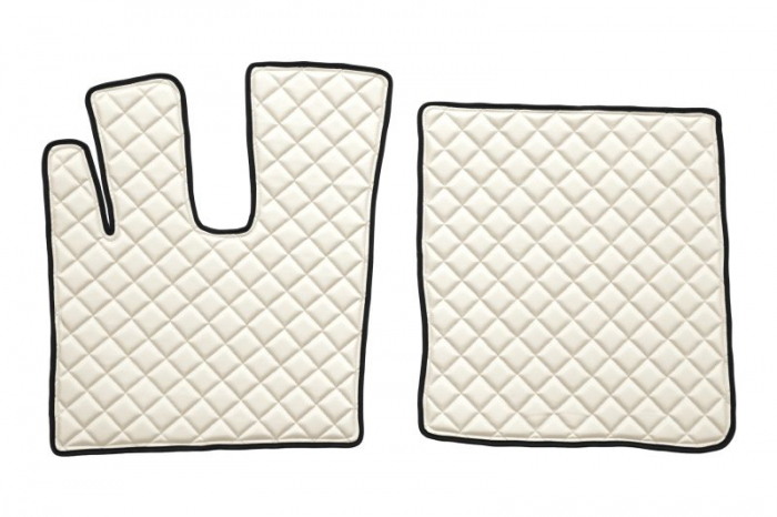 Set covorase podea camion potrivit DAF ECO-LEATHER, set 3 buc. (material - eco-piele, culoare - bej, transmisie automata) potrivit DAF XF 105 dupa 2012 [2]