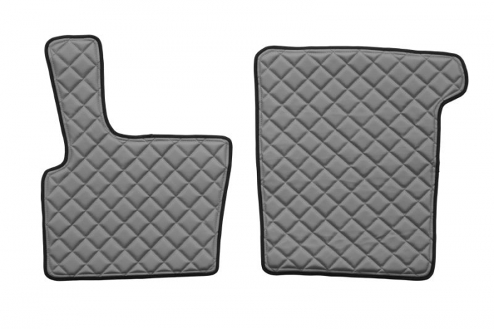 Set covorase podea camion potrivit DAF ECO-LEATHER, set 3 buc. (material - eco-piele, culoare - gri, transmisie automata) potrivit DAF 95 XF, XF 95 1997-2012 [2]