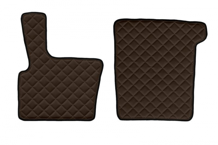 Set covorase podea camion potrivit DAF ECO-LEATHER, set 3 buc. (material - eco-piele, culoare - maro, pentru transmisie manuala) potrivit DAF 95 XF 1997-2012 [2]