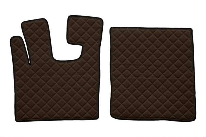 Set covorase podea camion potrivit DAF ECO-LEATHER, set 3 buc. (material - eco-piele, culoare - maro, transmisie automata) potrivit DAF XF 105, XF 106 dupa 2005 [2]