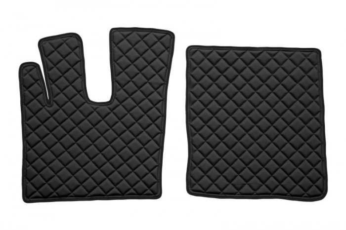 Set covorase podea camion potrivit DAF ECO-LEATHER, set 3 buc. (material - eco-piele, culoare - negru/rosu, transmisie automata) potrivit DAF XF 105 dupa 2012 [2]