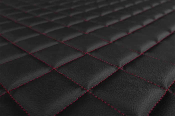 Set covorase podea camion potrivit DAF ECO-LEATHER, set 3 buc. (material - eco-piele, culoare - negru/rosu, transmisie automata) potrivit DAF XF 105 dupa 2012 [4]