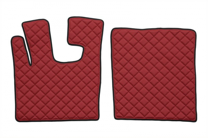 Set covorase podea camion potrivit DAF ECO-LEATHER, set 3 buc. (material - eco-piele, culoare - rosu, transmisie automata) potrivit DAF XF 105, XF 106 dupa 2005 [2]
