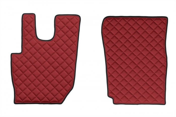 Set covorase podea camion potrivit DAF ECO-LEATHER, set 3 buc. (material - eco-piele, culoare - rosu, transmisie automata) potrivit DAF dupa 2013 [2]