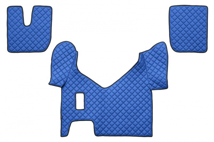 Set covorase podea camion potrivit Iveco ECO-LEATHER, set 3 buc. (material - eco-piele, culoare - albastru, pentru transmisie manuala) potrivit IVECO STRALIS [1]
