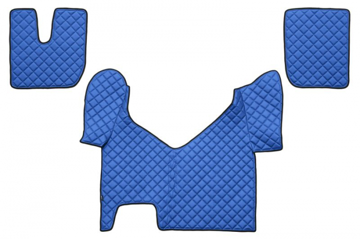 Set covorase podea camion potrivit Iveco ECO-LEATHER, set 3 buc. (material - eco-piele, culoare - albastru, transmisie automata) potrivit IVECO STRALIS dupa 2013 [1]