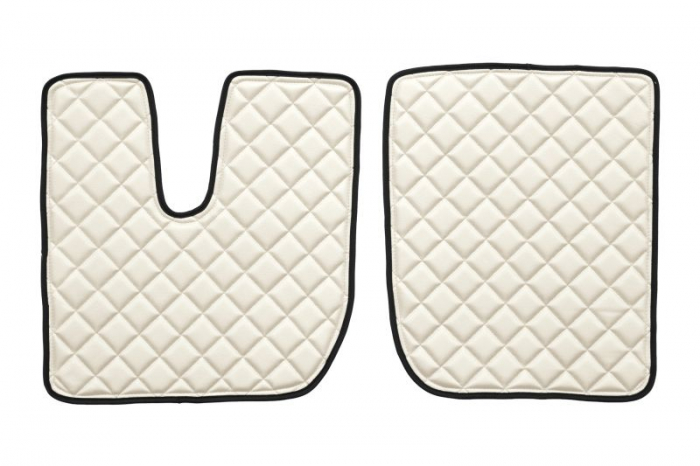 Set covorase podea camion potrivit Iveco versiune cu frigider, ECO-LEATHER, set 4 bucati (material - eco-piele, culoare - bej, transmisie automata)  [2]