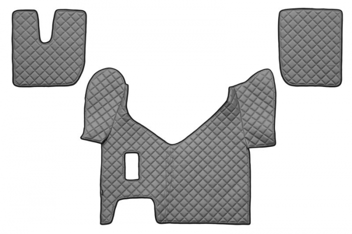 Set covorase podea camion potrivit Iveco ECO-LEATHER, set 3 buc. (material - eco-piele, culoare - gri, pentru transmisie manuala) potrivit IVECO STRALIS  [1]