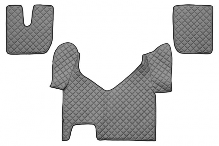 Set covorase podea camion potrivit Iveco ECO-LEATHER, set 3 buc. (material - eco-piele, culoare - gri, transmisie automata) potrivit IVECO STRALIS I dupa 2013 [1]