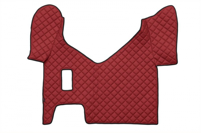 Set covorase podea camion potrivit Iveco ECO-LEATHER, set 3 buc. (material - eco-piele, culoare - rosu, pentru transmisie manuala) potrivit IVECO STRALIS  [3]