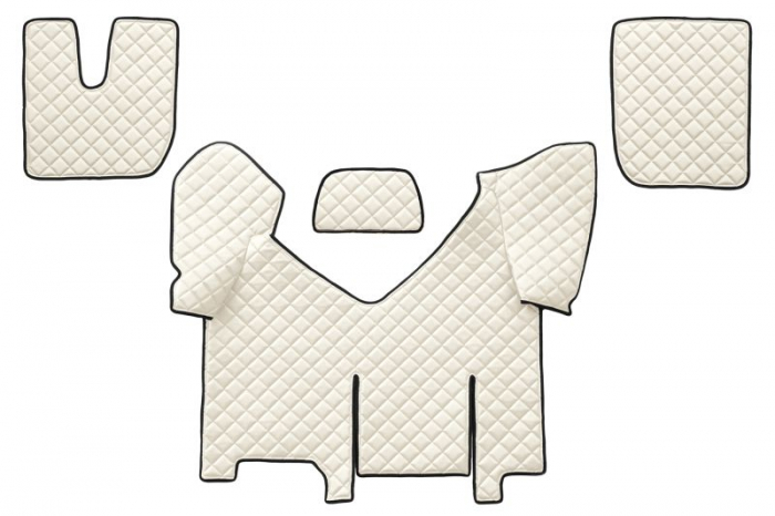 Set covorase podea camion potrivit Iveco versiune cu frigider, ECO-LEATHER, set 4 bucati (material - eco-piele, culoare - bej, transmisie automata)  [1]