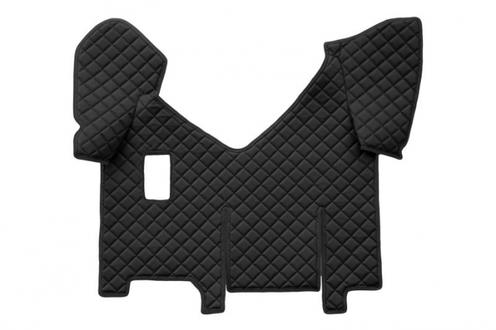 Set covorase podea camion potrivit Iveco versiune cu frigider, ECO-LEATHER, set 4 bucati (material - eco-piele, culoare - negru, pentru transmisie manuala)  [3]