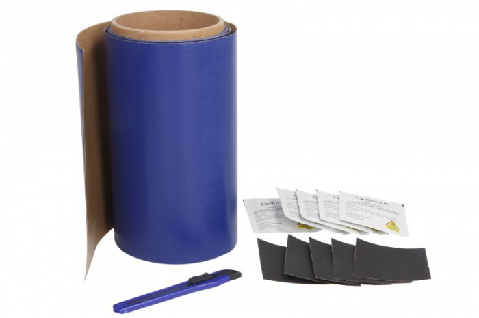 Set reparatie prelata blue, contine manual instructiuni, hartie abraziva, banda H-Plast Roll, servetele degresare suprafete 220x22cm [1]