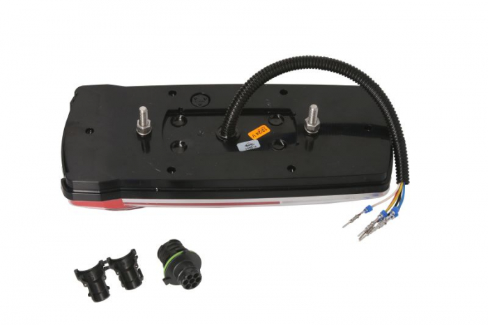 Stop lampa spate dreapta CARMEN LED, 12/24V, semnalizator, anti-Proiectoare ceata, lumini marsarier, lampa stop, lumina parcare, reflector, Semnalizator, rosu stop deschis capac soclu 7 pini AMP [2]