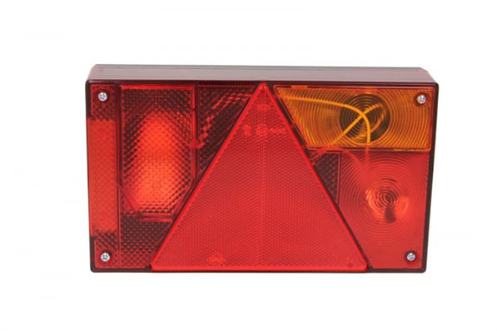 Stop lampa spate dreapta MULTIPOINT I cu bulb deschis 12/24V, semnalizator, anti-Proiectoare ceata, lampa stop, lumina parcare, triunghi reflector, 5 pini soclu, fara bulb [2]