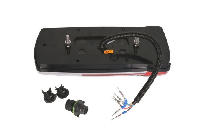 Stop lampa spate stanga CARMEN LED, 12/24V, semnalizator, anti-Proiectoare ceata, lumini marsarier, lampa stop, lumina parcare, reflector, alba stop deschis capac EURO AMP 7 pini soclu [2]