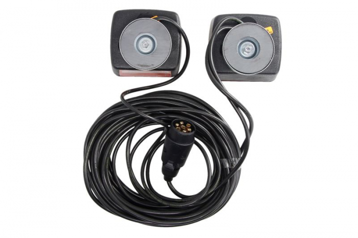 Stop lampa spate stanga/dreapta cu magnet, bulb deschis 12V, semnalizator, lampa stop, lumina parcare, fire 12m, cu a 7 pini soclu [2]