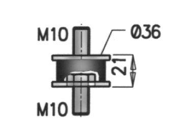 Tampon sistem evacuare (.36x60mm; M10x1,5mm) potrivit MAN G90, L2000, M 2000 L, M 2000 M, M90; MERCEDES LK/LN2, MK, NG, O 303, O 305, O 307, O 405, O 407, O 408, SK [2]