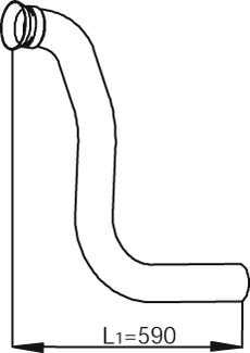 Teava esapament (diametru:89mm, lungime:590/830mm) potrivit MERCEDES ATEGO, ATEGO 2 OM902.916-OM906.939 dupa 1998 [1]