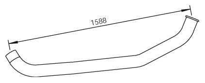 Teava esapament (lungime:170mm) potrivit MAN M 2000 L, M 2000 M D0826LF10-D0836LFL05 dupa 1995 [2]