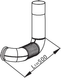Teava esapament (lungime:500/670mm) potrivit MERCEDES ACTROS OM541.920-OM542.921 dupa 1996 [1]