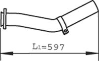 Teava esapament (lungime:597/660mm) EURO 3 potrivit MAN TGL I, TGM I D0836LFL40-D0836LFL75 dupa 2005 [2]
