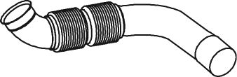 Teava esapament (lungime:840mm) EURO 4 potrivit MERCEDES ACTROS MP2 / MP3 OM541.920-OM541.998 dupa 2003 [1]