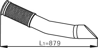 Teava flexibil esapament potrivit MERCEDES ACTROS MP2 / MP3 OM541.920-OM542.921 dupa 2003 [3]
