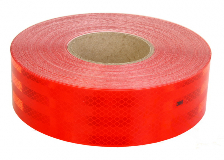 Accesorii - Autocolant sticker avertizare informare 3M 1 buc, hard, culoare rosie 5,35cm x 50m