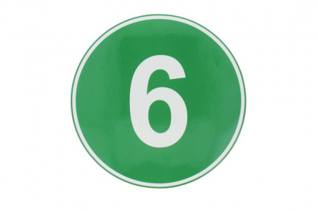Autocolant de avertizare - Autocolant sticker avertizare informare 6 1 buc, vehicule ecologice, culoare verde diametru 22cm