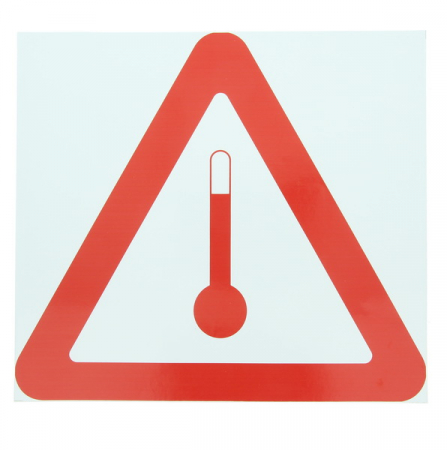 Autocolant de avertizare - Autocolant sticker avertizare informare ADR termometru  1 buc