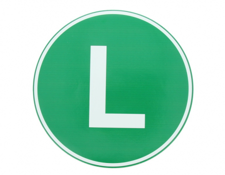 Autocolant de avertizare - Autocolant sticker avertizare informare L 1 buc, vehicule ecologice, culoare verde diametru 22cm