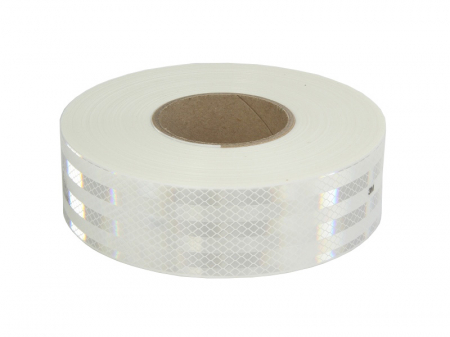 Accesorii - Banda reflectorizanta de contur 3M 1 buc, hard, culoare alba 5,35cm x 50m