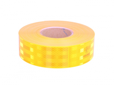 Accesorii - Banda reflectorizanta de contur 3M 1 buc, hard, culoare galben 5,35cm x 50m